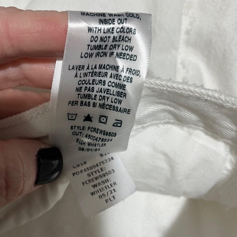 Favorite Daughter The Otto High Waist Boyfriend Jeans White Size 32 Distressed - Picture 13 of 14